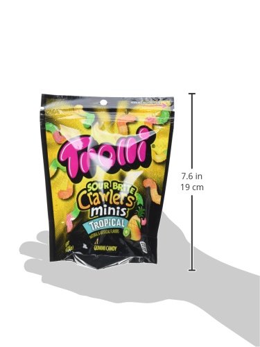 Trolli Sour Brite Crawlers Minis, Tropical, 9 Oz, Pack Of 6