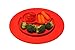 Silicone Kids Placemat with spoon, Food mat, Table Suction, Fits Most Highchair Trays, Dishwasher, Microwave Safe, FDA Approved BPA Free (Red)