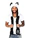 iHeartRaves Panda Animal Hood, Hat, Scarf and Paw Mittens Furry Hoodie