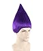 Colorful Pointy Troll Cosplay Costume Wig Collection, Multiple Color Options, Unisex, Adult & Kids Sizes