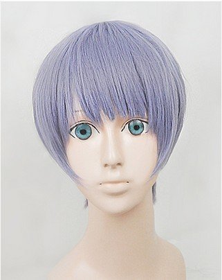 Aiichiro Nitori Grey Purple Blue Cos Wig Party Hair Cos Wig Hallowmas - Image 3
