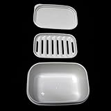 Inomata Portable Rectangular Soap Case Airtight Container Soap Tray Traveling Accessory
