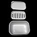 Portable Rectangular Soap Case Airtight Container Soap Tray Traveling Accessory
