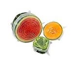 FreshOn Silicone Stretch Lid 6 Pack Reusable Food Saver Silicone Lid Fit Various Sizes Keeping Food Fresh Microwave Dishwasher Freezer Safe