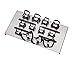 Rubber Dam Clamps Set of 12 with mounting Rack Dental Restorative Endodontic Stainless Steel Black Anti-reflection Matte Black Finish Ideal For Laser operating Dentist
