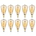 KINGSO 10 Pack E12 Vintage Edison Light Bulbs 40W 110V Antique Dimmable Nostalgic Tungsten Filament Candelabra Base Incandescent Lamp Squirrel Cage Style Bulbs ST48 for Home Light Fixtures