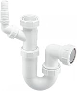 McAlpine WM15 Adjustable Sink Trap 135 Degree Swivel Nozzle White 1.5" view 1