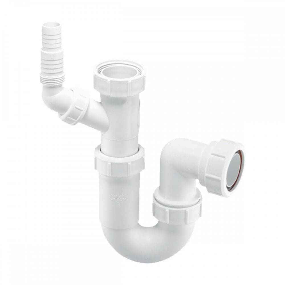 McAlpine WM15 Adjustable Sink Trap with 135 Degree Swivel Nozzle - White