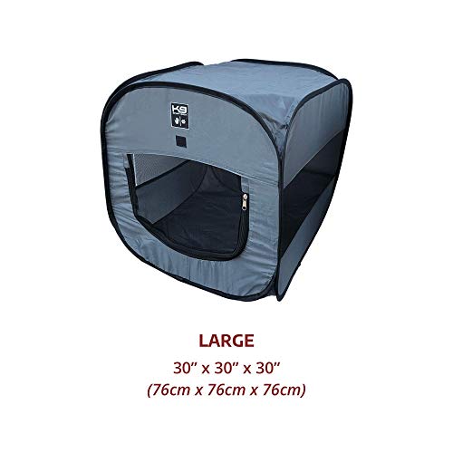 K9 Sport Sack | Indoor & Outdoor Pop-up Travel Dog Tent | Portable Dog House for Camping & Hiking with Carry Bag (30" L x 30" W x 30" H)