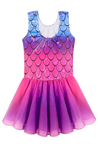 Mermaid leotards for toddlers girls gymnastics dance dress 3t 4t rainbow