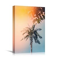 Canvas Wall Art Tree Against Sky Living Room Multicolor Nature Photography Relax/Calm Trees Tropical - 12x18 inches