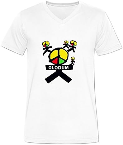 V-Neck Tee For Mens Michael Jackson Olodum S White