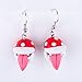 Handmade Polymer Clay Cute Piranha Plant Earrings For Women Girls Kids 3D Mario Dangle Earrings (Chomper Dangle)