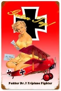 FOKKER VINTAGE METAL SIGN