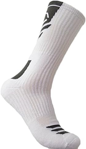 Kalily BULK Unisex Dri-fit Elite Socks - Pack of 3 Pairs (6 pcs) (White, Medium)