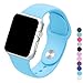 Piwjo Silicone Apple Watch Band and Replacement Iwatch Bands Series 1,Series 2,Series 3 (42mm S/M, Blue)