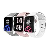 VATI Sport Band Compatible with Watch Band 40mm 44mm 42mm 38mm, Soft Silicone Sport Strap Replacement Bands Compatible with 2018 Watch Series 4, Series 3/2/1 S/M M/L