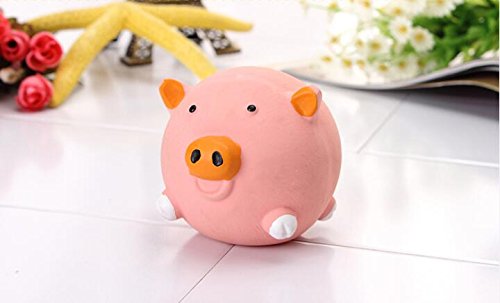 CatYou 3PCS Safe Latex Dog Squeaky Toys, Chew Molar Dog Toys, 2.8-Inch Diameter, for Puppy Small Medium Dogs