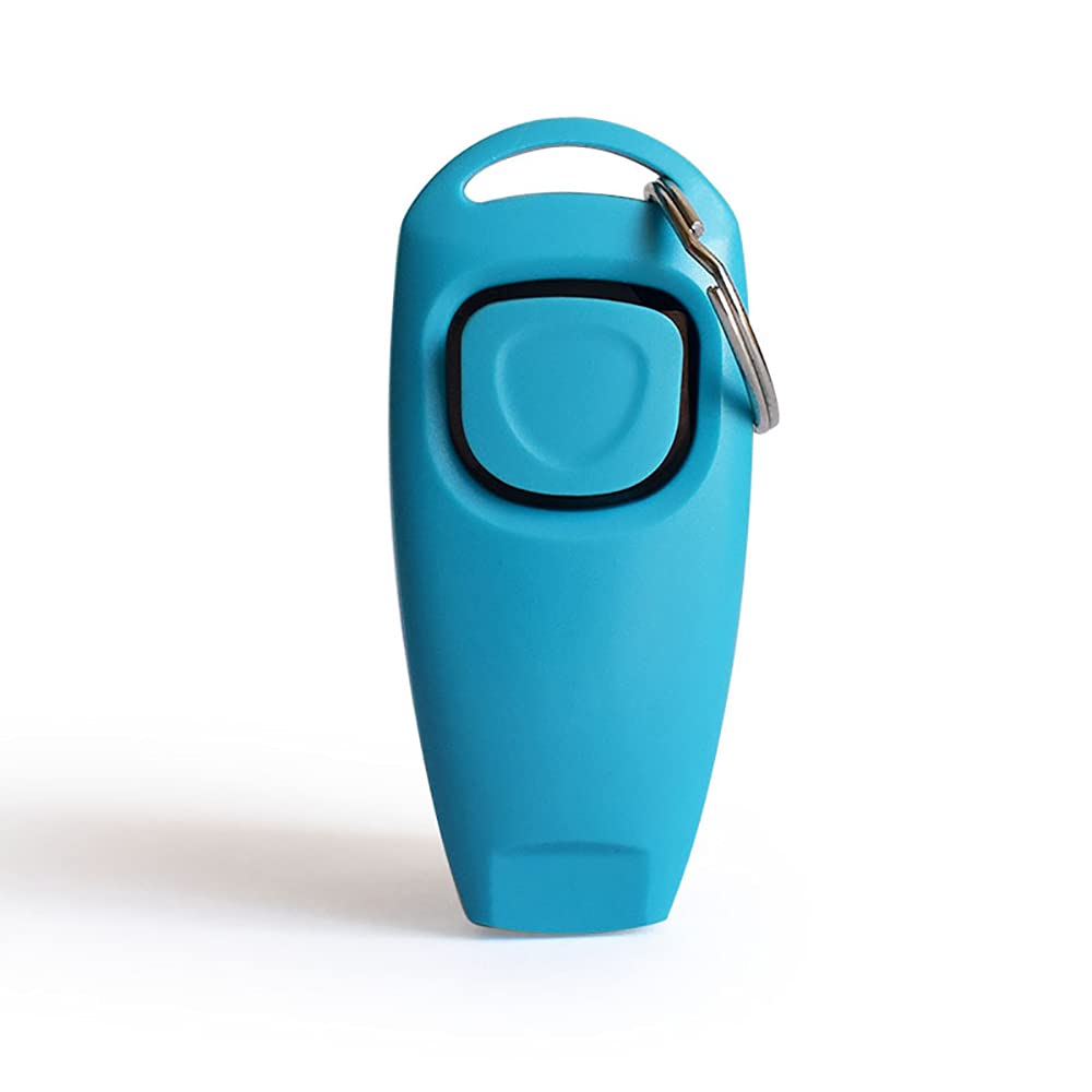 SEIWEI 2 in 1 Dog Puppy Clicker and Whistle Training, Training Clicker for Dog Cat Sky Blue 1PCS