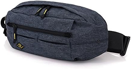 Waist Bags for Men,Sammid Simple Fashion Running Ajusting Belt Pocket with Earphone Hole Crossbody Shoulder Chest Backpack Causal Daypack Credit Card Phone Holder for Hiking Cycling Travel - Dark Gray