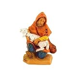 Fontanini Jeremiah the Shepherd with Sheep Italian Nativity Village Figurine