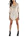 Lanzom Sexy Womens Crochet Hollow Out Bikini Cover-UPS Swimwear Beachwear (Beige, Medium)