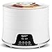 Magic Mill Commercial pro 5 Tray Food Dehydrator with digital Timer For Beef Jerky, Dried Fruits, Vegetables & Nuts Includes Bundle Of Accessories (White 5 Round Trays)