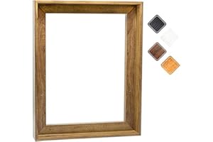 P&L ART. Canvas Floating Frame, Picture Wall Art Painting Frame for Finished Canvas Painting 1-1/4 Deep Picture Art Wall Decor. (Light Brown, 24x36)