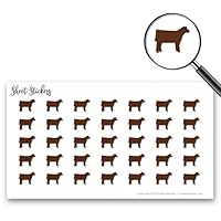 Angus Show Cow, Sticker Sheet 88 Bullet Stickers for Journal Planner Scrapbooks Bujo and Crafts, Item 1321724