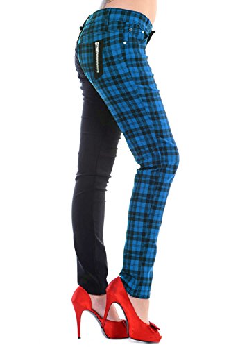 Banned Apparel - Half Black Half Check Skinny Jeans