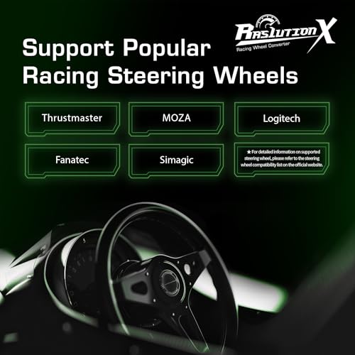 Brook Ras1ution X with Keychain – Xbox Racing Wheel Converter, Adapter for Series X|S, One & 360 | Supports 60+ Wheels, Force Feedback, App Customization [Official Exclusive Edition]