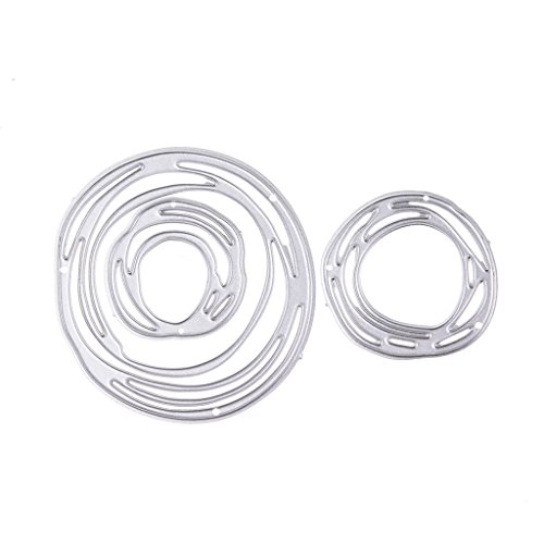 BUZHI 1set Cutting Dies Metal Circle Die Embossing Stencils for Christmas Card Paper DIY Craft Decoration - Thumbnail 7