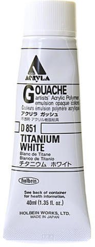 Holbein Acryla Gouache (Titanium White) | 40 ml 1 pcs sku# 1873230MA