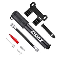 ID MAX Bike Pump, Portable Mini Bike Hand Pump Bicycle Frame Pump Bicycle Tyre Pump 100 PSI Fast Air Pump Ball Pump with Needle Presta & Schrader Valve and Extending Tube