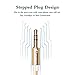 Cone® 6.6 Ft Nylon Audio Cable ,3.5mm Aux Cord , Auxiliary / Aux Cable for Car / home Stereo ,Beats Headphone,iphone,Computer,Speaker,MP3 Players ( Gold )
