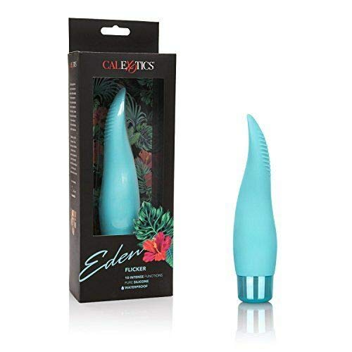 Flicker Silicone Vibrator Waterproof Blue - Thumbnail 3