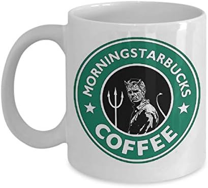 Lucifer's Coffee Coffee Mug, Funny, Cup, Tea, Gift for Christmas, Father's Day, Xmas, Dad, Anniversary, Mother's Day, Papa, Heart, Santa