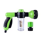 Car Wash Pressure Spray Nozzle: 8 Patterns with Reservoir Tank - 2 Piece Set | Includes Bonus Quick Connect Garden Hose Adapter by Car Care Essentials