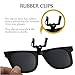 WELUK Polarized Clip On Flip Ups Sunglasses TR90 Frame UV400 Driving (Grey, 60)