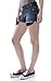 WallFlower Juniors Belted Frayed Denim Short Shorts
