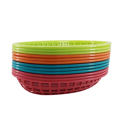image for XINGUO 10.5 x 7 Inch Bread Baskets Plastic Serving Food Dishwasher Saf