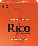 Rico by D'Addario Alto Sax Reeds, Strength 4, 10-pack