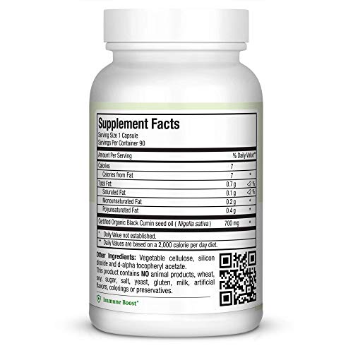 Maxi-Health Black Seed Oil Supplement - Cold-Pressed Organic Black Cumin Seed Capsules Non-GMO | Natural Anti-Inflammatory Nigella Sativa Herb | 90 Servings