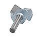 uxcell 1-Inch Diameter Bottom Cleaning Router Bit 1/4-Inch Shank, 2 Flutes Carbide Tipped Cutter Surface Planing Tool for Cutting Various Wood (Blue)