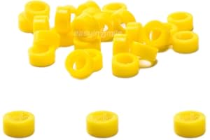 EASYTODENTA Silicone Dental Instrument Color Code Ring Autoclavable Silicone Color Code Rings (Large, Yellow)