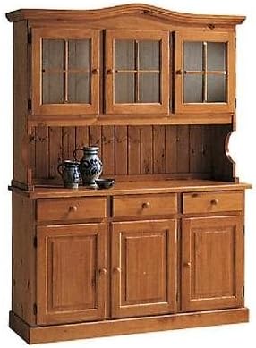 EsteaMobili Dresser Pine Base Unit Top Section Display Area in Wood, Honey, Walnut Natural Colour