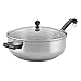 Farberware Classic Stainless Steel Fry Saute Pan/Chefpan with Lid, 6 Quart, Silver