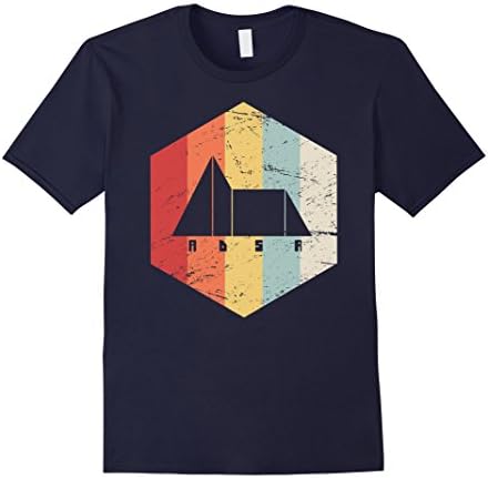 Mens Retro Vintage ADSR Synth T-Shirt Large Navy