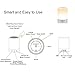 Jushoor Upgraded Wireless Bluetooth Speaker, Stereo Subwoofer with Smart Touch Control, RGB Color Changing LED Night Light Lamp, Perfect for Home Bedside Desk, Outdoor, Travelling.