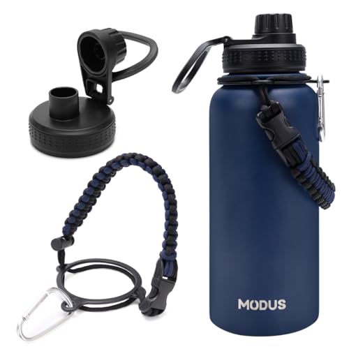 MODUS Garrafa Térmica Esportiva De Aço Inoxidável Com Isolamento A Vácuo De 950ML (Azul)